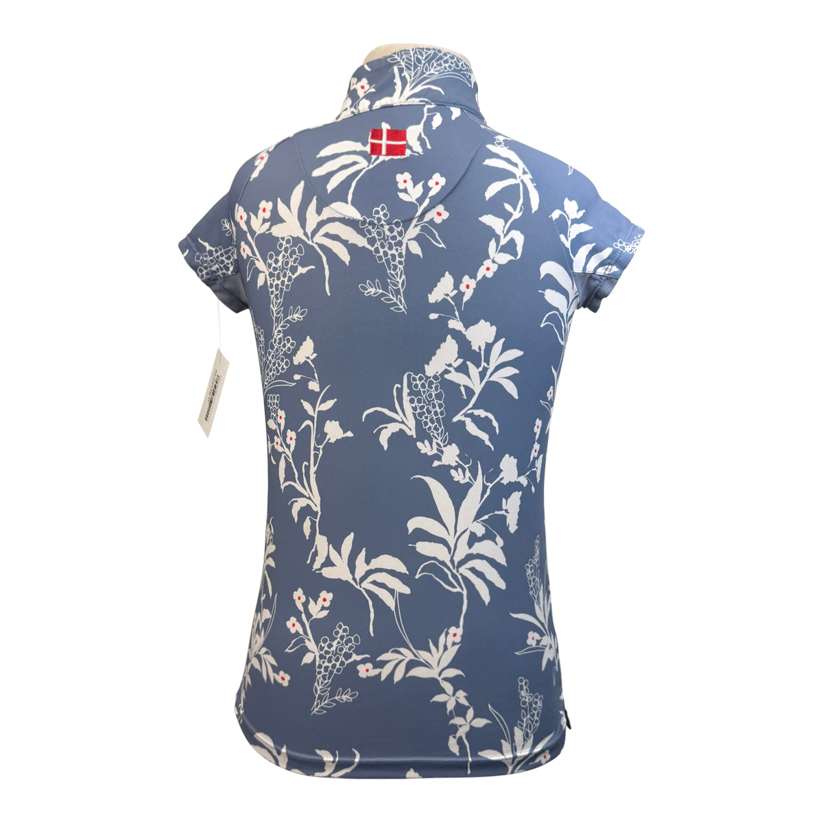 Kastel Cap Sleeve Shirt in Denim Floral
