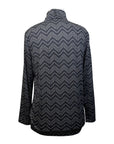 Kerrits Kids 'Ice Fil Lite' Long Sleeve Shirt in Black/Snaffle Chevron