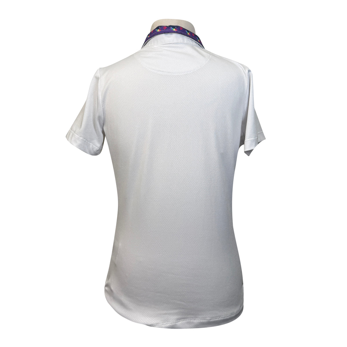 Romfh Chill Factor Short Sleeve Show Shirt in White/Rainbow Horses