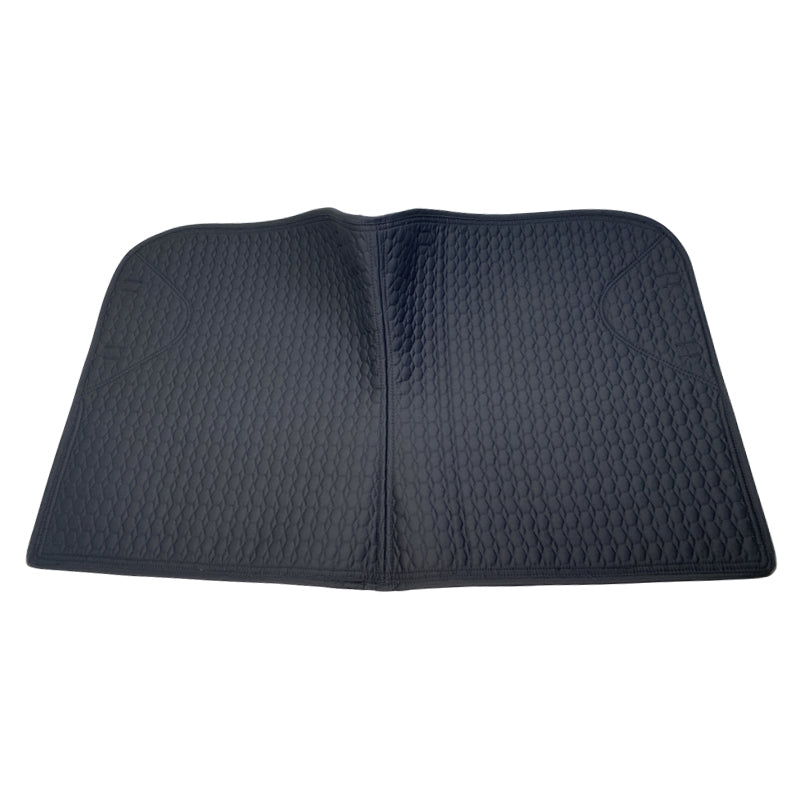 Halter Ego European Cotton Dressage Pad in Black/Gunmetal - Full