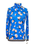 Front of Kastel Long Sleeve Sun Shirt in Blue Floral - Women's XS