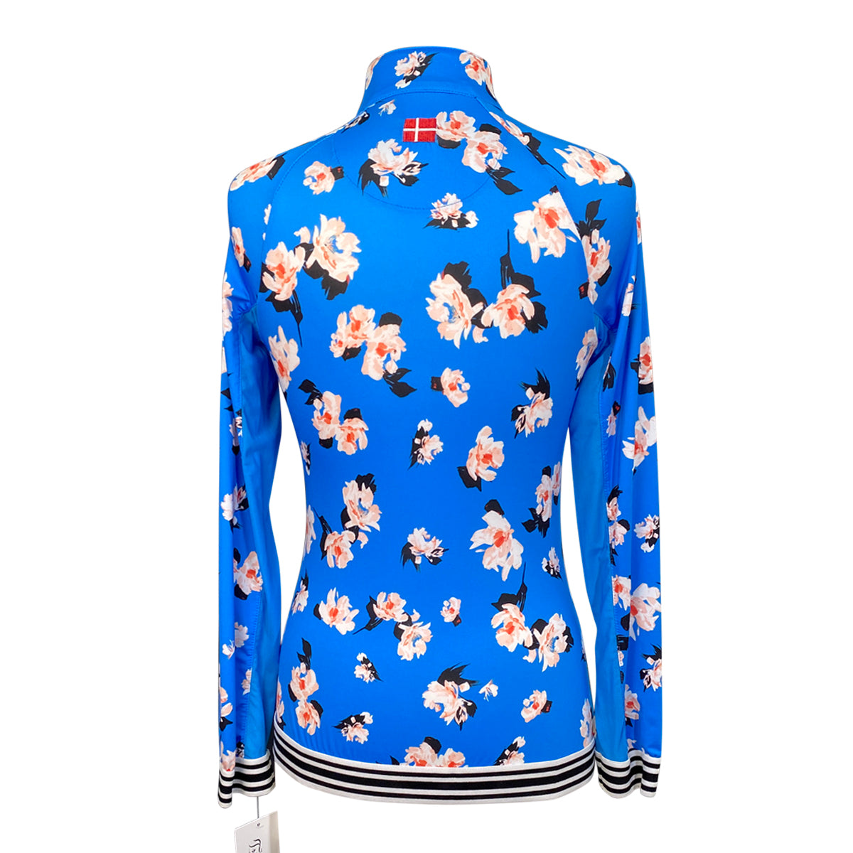 Back of Kastel Long Sleeve Sun Shirt in Blue Floral - Women's XS