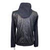 Cavalleria Toscana Hooded Leather Zip Ladies Jacket in Black