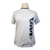 Espoir Crew Neck T-Shirt in White/Navy Horses 