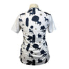 Espoir Crew Neck T-Shirt in White/Navy Horses 