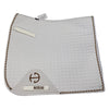 Halter Ego European Cotton Dressage Pad in White/Rust - Full