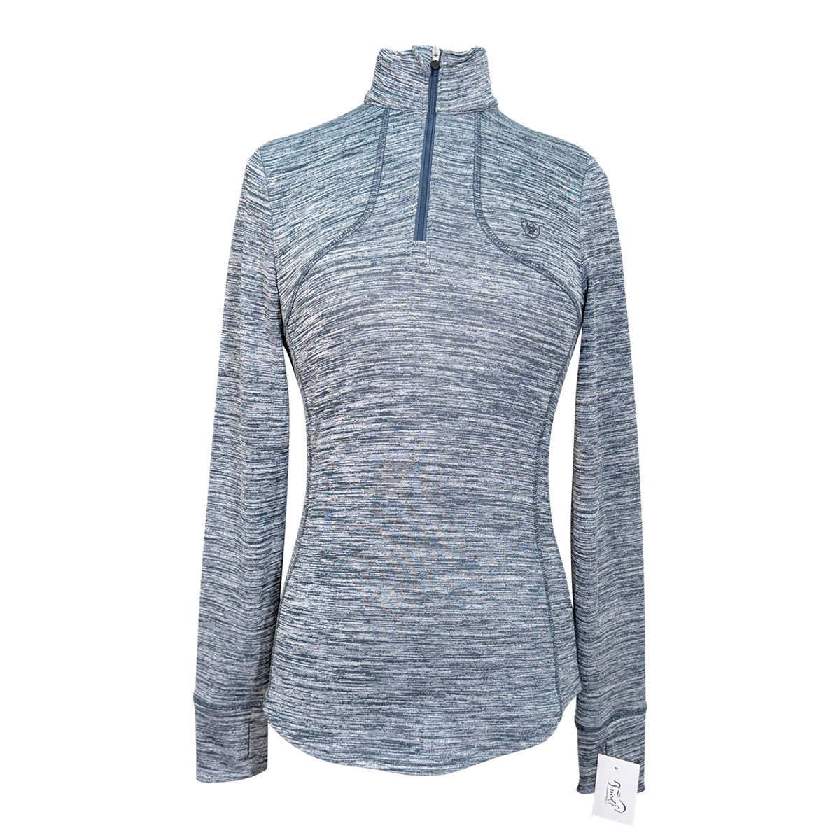 Ariat &#39;Gridwork&#39; Quarter Zip Baselayer in Navy Heather