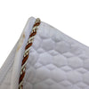 Halter Ego European Cotton Dressage Pad in White/Rust - Full