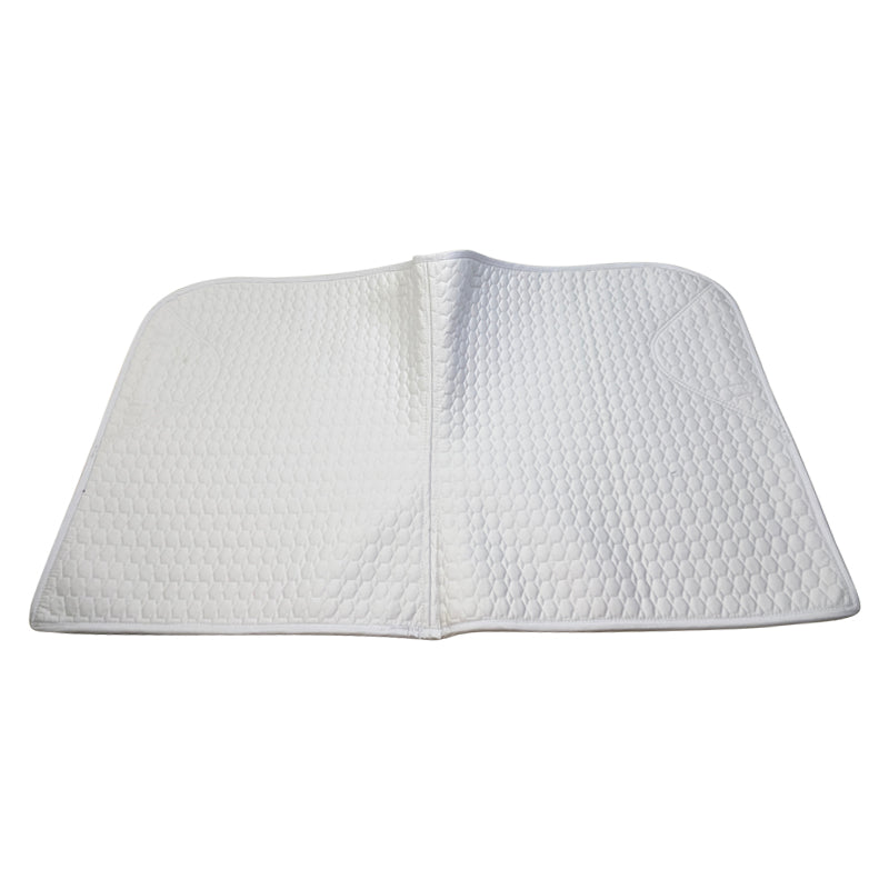 Halter Ego European Cotton Dressage Pad in White/Rust - Full