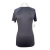 Alessandro Albanese Clean Cool Half Zip Short Sleeve Shirt in Charcoal