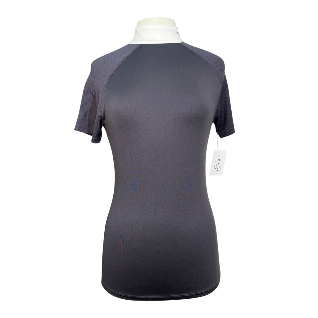Alessandro Albanese Clean Cool Half Zip Short Sleeve Shirt in Charcoal