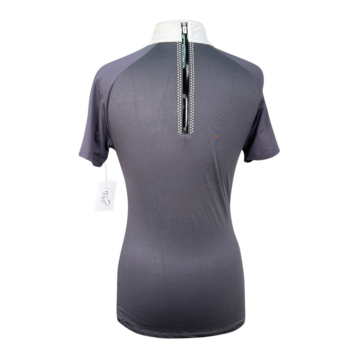 Alessandro Albanese Clean Cool Half Zip Short Sleeve Shirt in Charcoal
