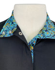 Essex Classics Jumper Long Sleeve Show Shirt in Black/Teal