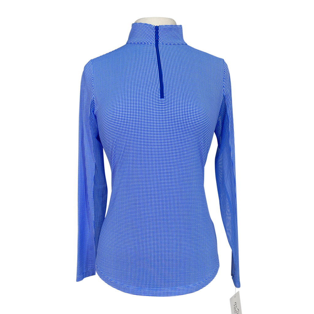 IBKUL Long Sleeve Shirt in Blue Plaid