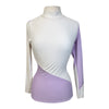 Equestrian Club 'Bella' Turtleneq Shirt in White/Lilac