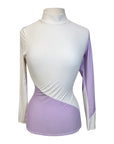Equestrian Club 'Bella' Turtleneq Shirt in White/Lilac