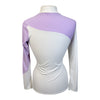 Equestrian Club 'Bella' Turtleneq Shirt in White/Lilac