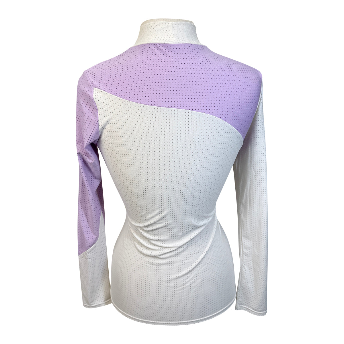 Equestrian Club 'Bella' Turtleneq Shirt in White/Lilac