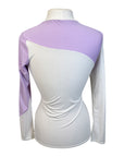 Equestrian Club 'Bella' Turtleneq Shirt in White/Lilac