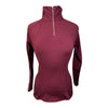 Equestrian Stockholm Long Sleeve Top in Burgundy