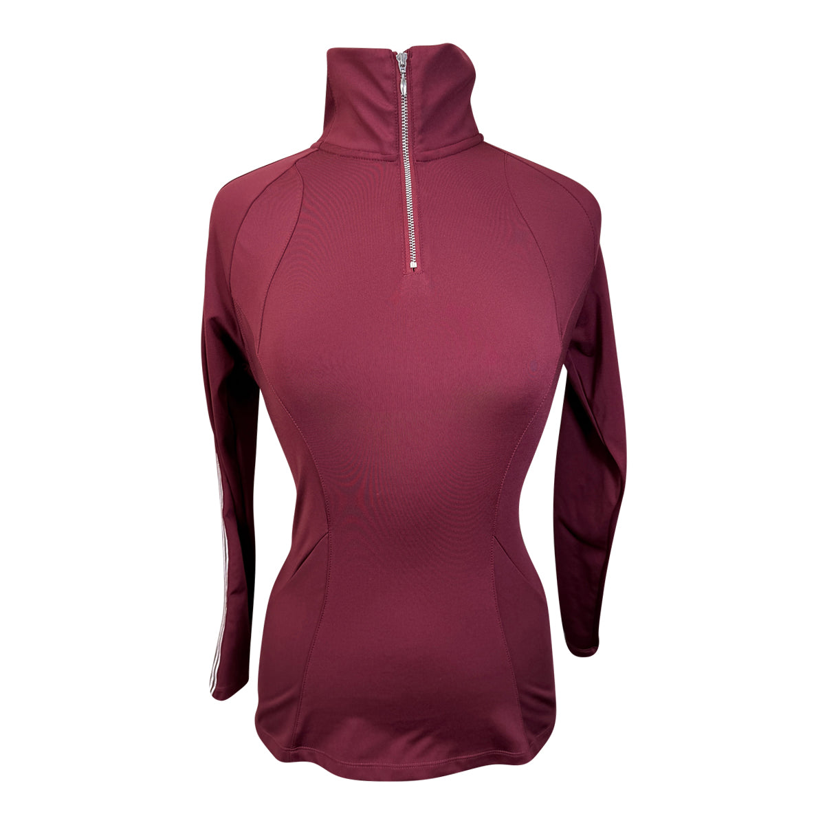 Equestrian Stockholm Long Sleeve Top in Burgundy