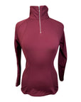 Equestrian Stockholm Long Sleeve Top in Burgundy