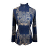 Espoir Quarter Zip Sun Shirt in Navy/Elegant DesignEspoir Quarter Zip Sun Shirt in Navy/Elegant Design