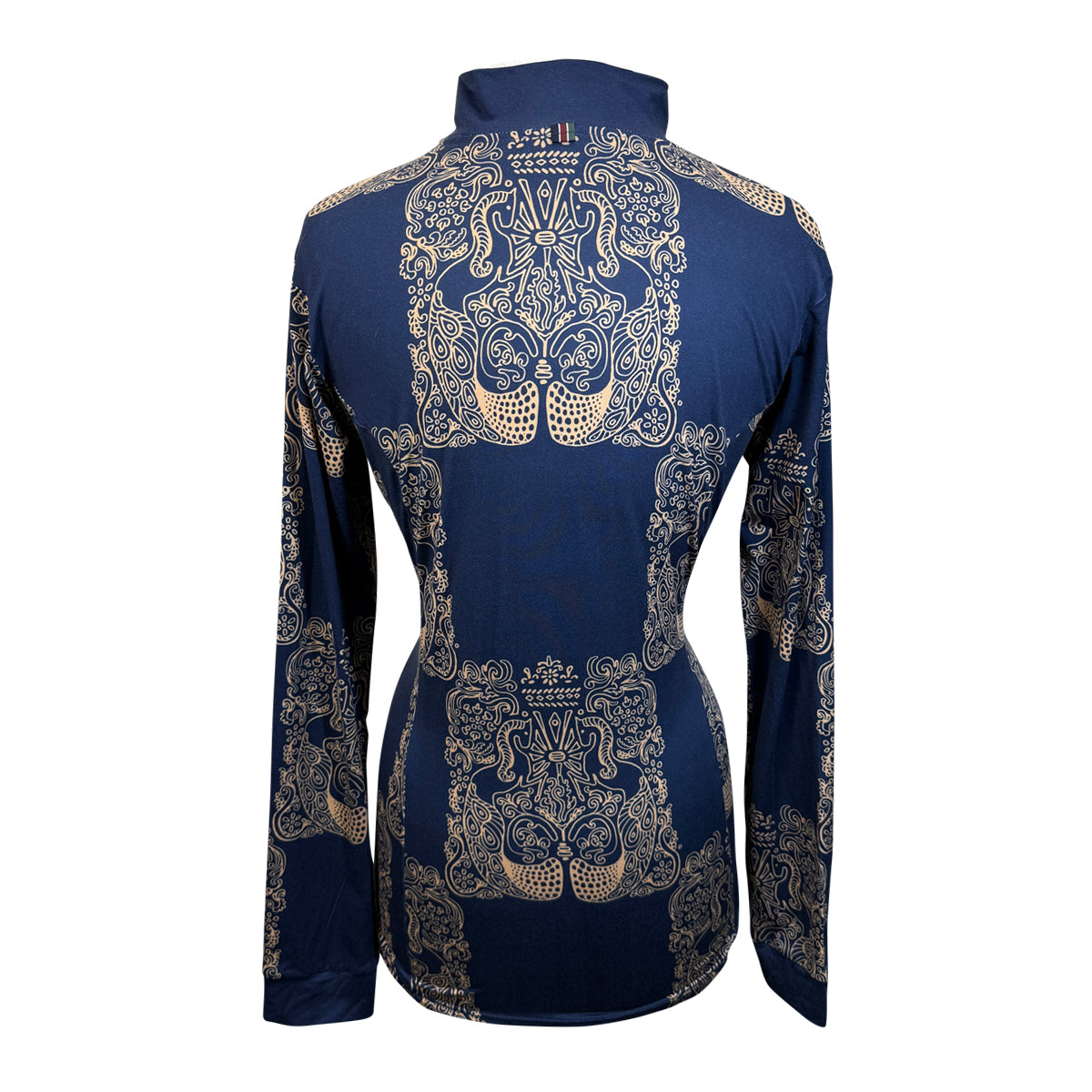 Espoir Quarter Zip Sun Shirt in Navy/Elegant Design