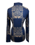 Espoir Quarter Zip Sun Shirt in Navy/Elegant Design