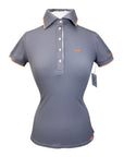 Schockemohle 'Mirabella' Tech Polo in Grey/Peach