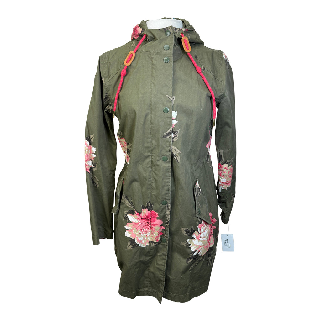 Joules Full Zip Jacket in Green Flower Garden
