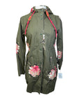 Joules Full Zip Jacket in Green Flower Garden