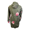 Joules Full Zip Jacket in Green Flower Garden