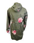 Joules Full Zip Jacket in Green Flower Garden
