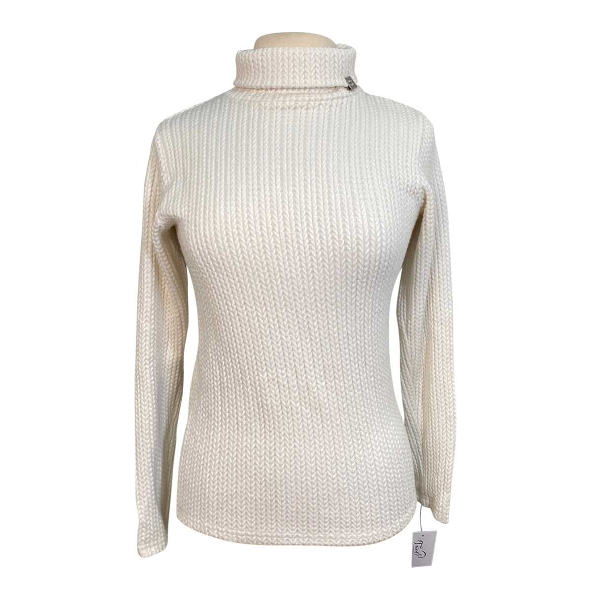 Kingsland Cable Knit Turtleneck Sweater in Ivory