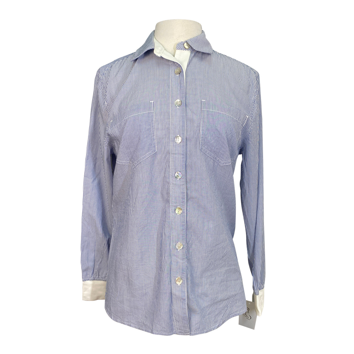 Solid Citizen 'Foster' Button Down in Blue Stripes - Women's Medium