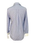 Solid Citizen 'Foster' Button Down in Blue Stripes - Women's Medium