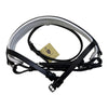 Bridle2Fit Flat Noseband S1 in Black w/White Padding