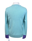 Essex 'Luca' Crew Neck Sweater in Teal/Purple