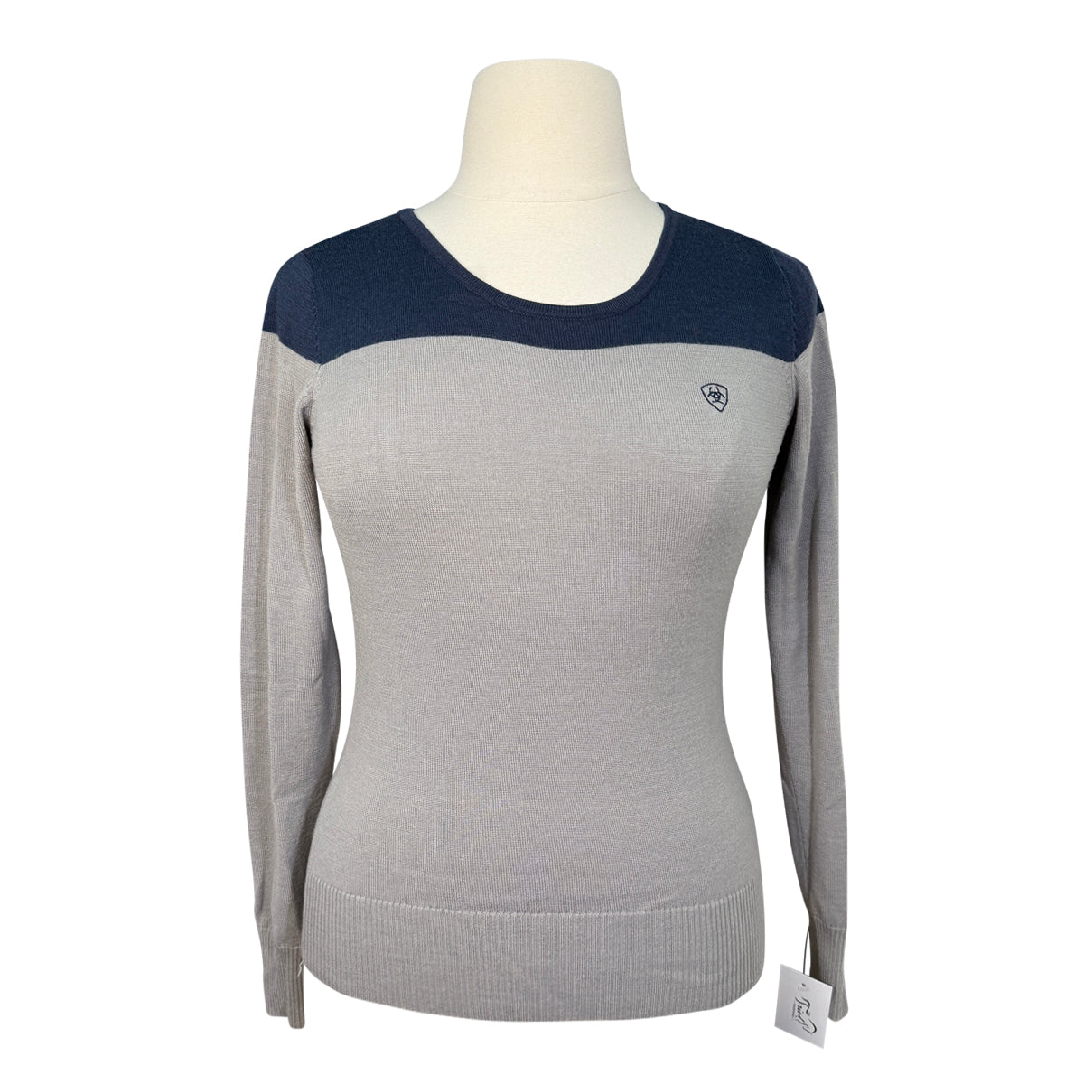 Ariat 'Ramiro' Sweater in Grey/Navy - Women's Large