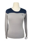 Ariat 'Ramiro' Sweater in Grey/Navy - Women's Large