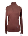 Essex Classics Trey Quarter-Zip Sweater in Maroon