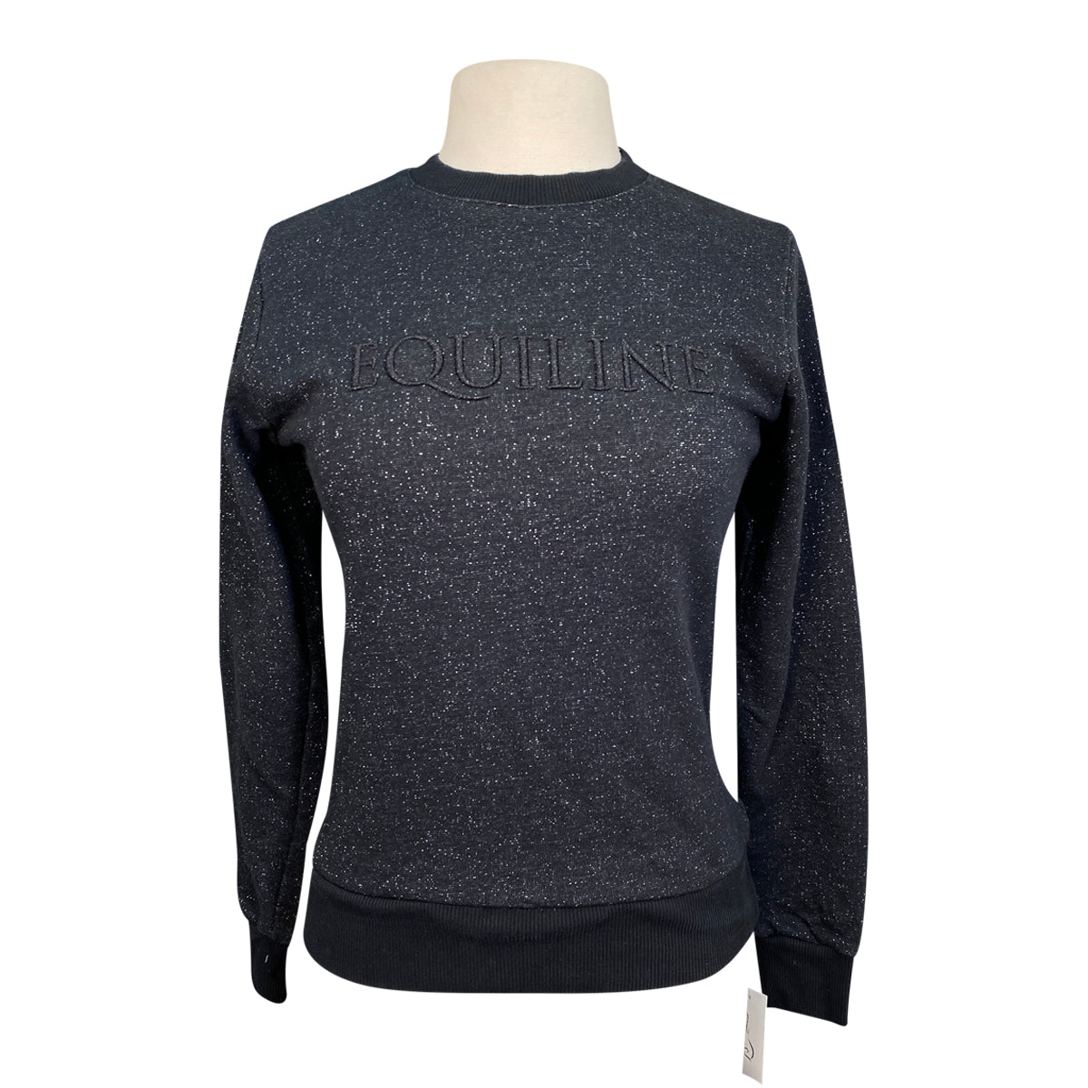Equiline 'GerseG' Lurex Sweatshirt in Black