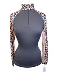 Kastel Denmark Long Sleeve Sun Shirt in Grey/Cheetah Print