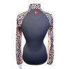 Kastel Denmark Long Sleeve Sun Shirt in Grey/Cheetah Print