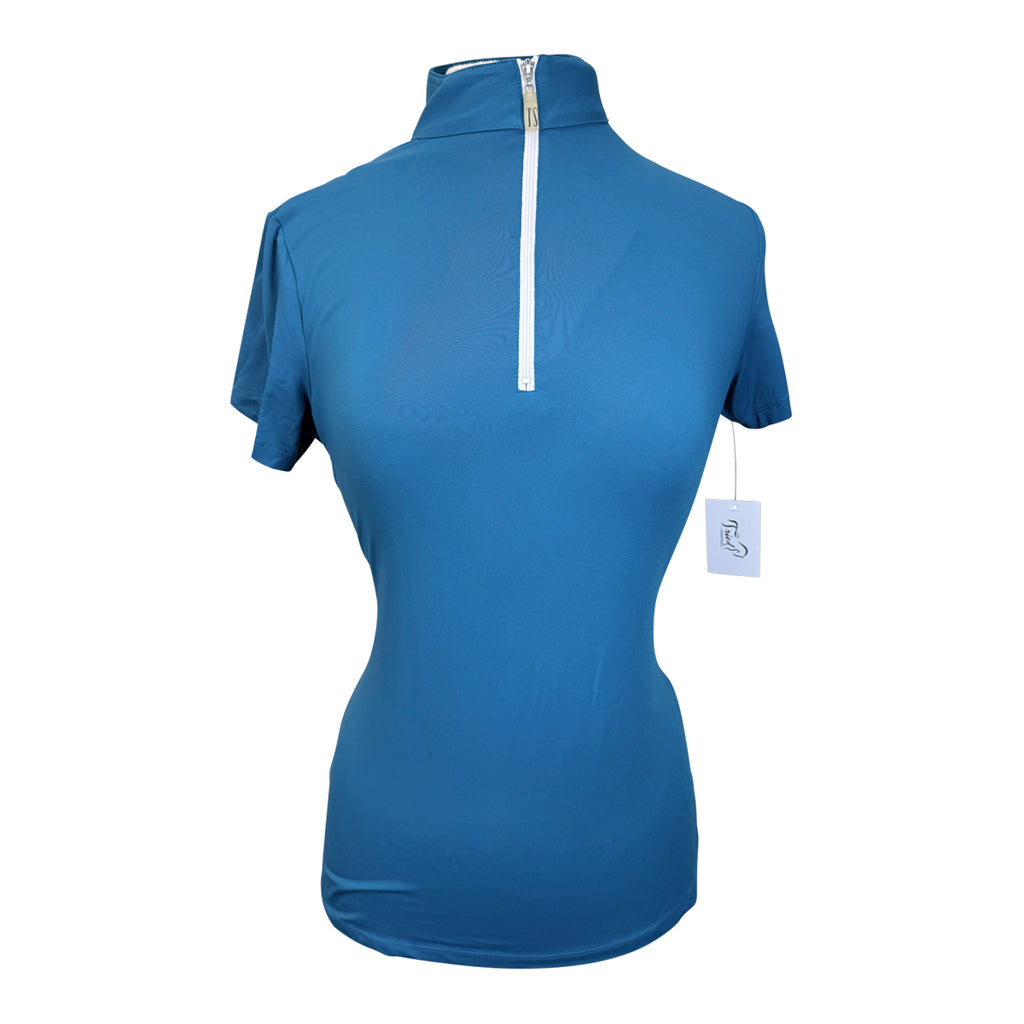 Tailored Sportsman 'Ice Fil' Short Sleeve Shirt in Marina - Women's Medium