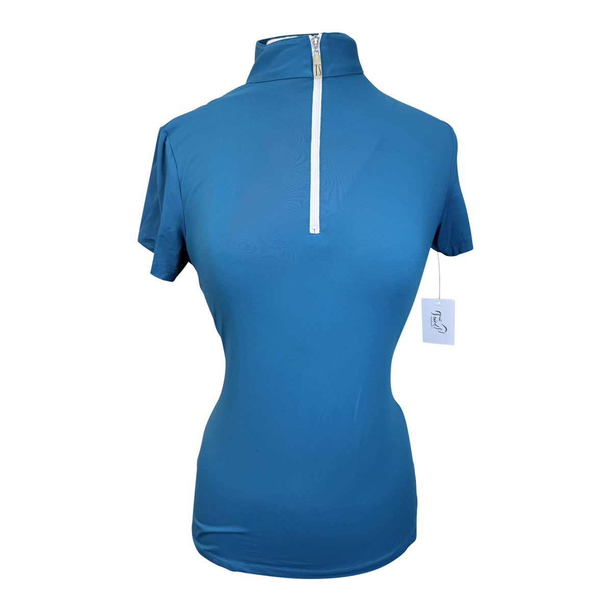 Tailored Sportsman 'Ice Fil' Short Sleeve Shirt in Marina - Women's Medium