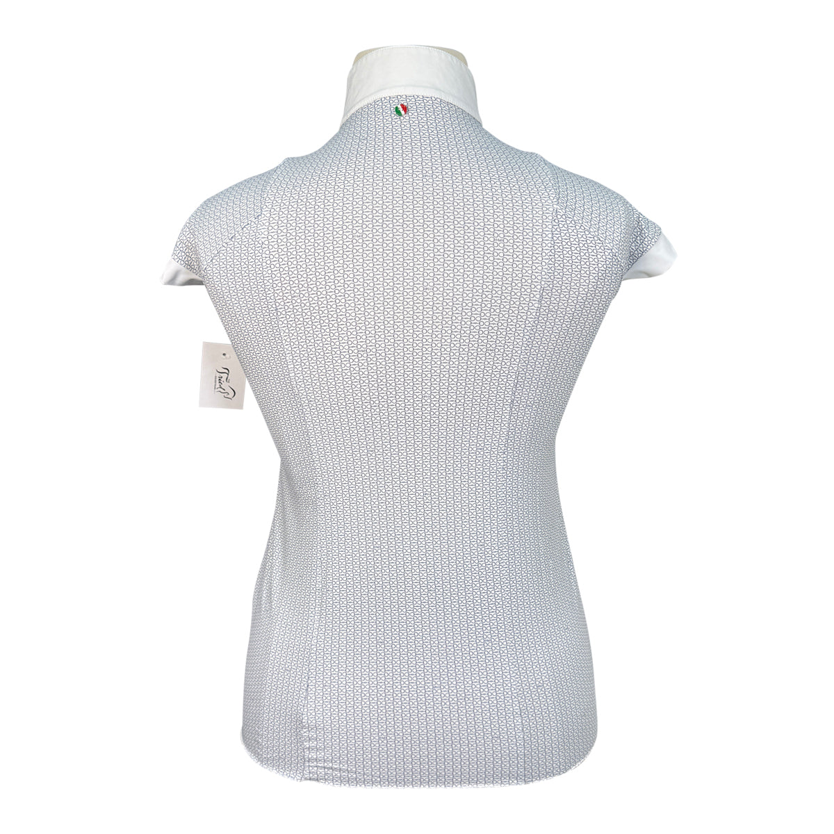 For Horses 'Aria' Show Shirt in White/Navy Bits