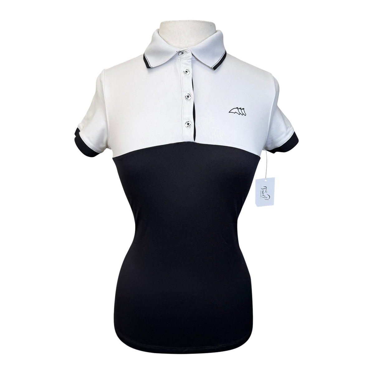 Equiline Training Polo in Black/White