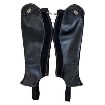 DeNiro Tricolore Half Chaps in Black
